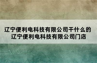 辽宁便利电科技有限公司干什么的 辽宁便利电科技有限公司门店